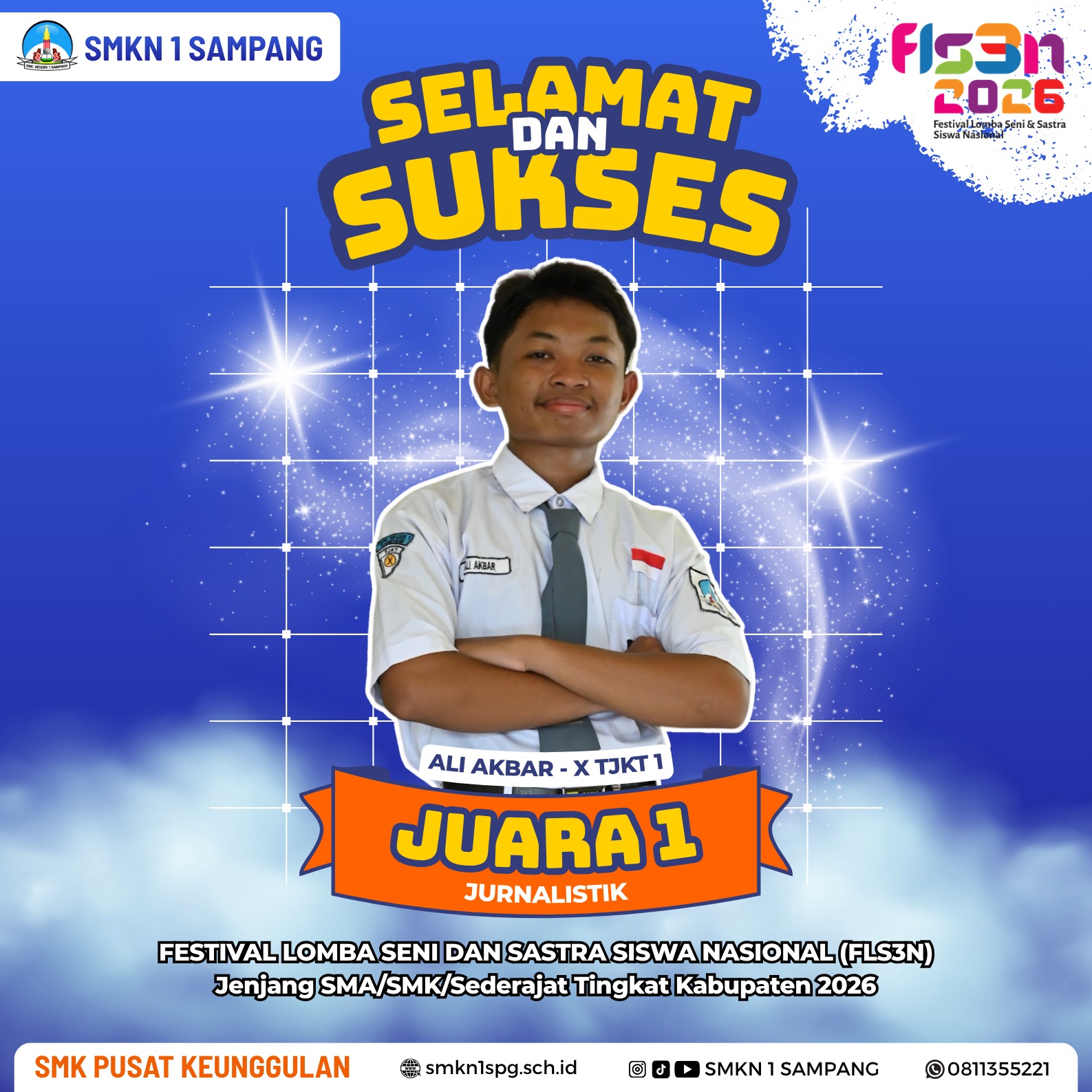 Juara 1 bidang lomba Jurnalistik